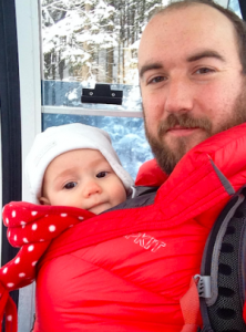 snowsuits scarves slings and safety carrying in the cold