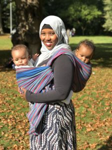 Carrying multiples, carrying twins, carrying toddler and baby, babywearing