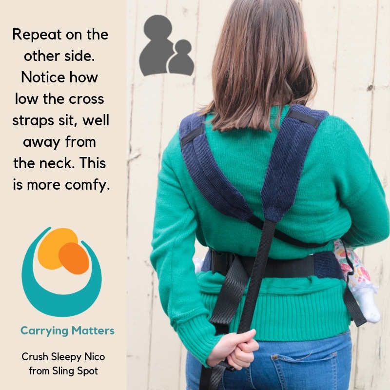 Baby carrier with cross straps shop