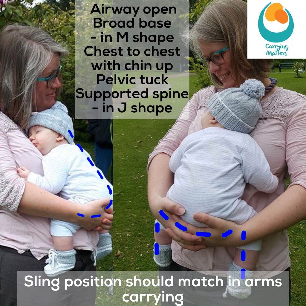 newborn sling position