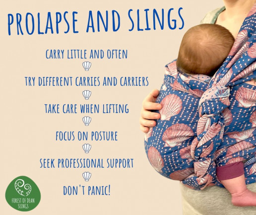 babywearing with prolapse, baby in woven wrap